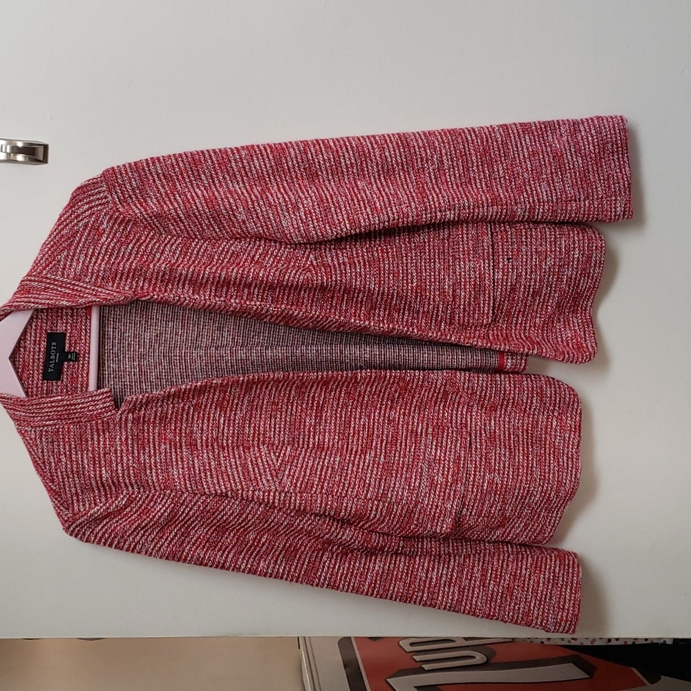 Tweed Like Unstructured Red Talbots Jacket 16p - image 1